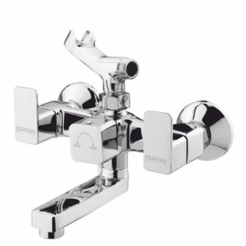 Wall Mixer Telephonic with Hand Shower Arrangement Telephonic only with Crutch   Chrome